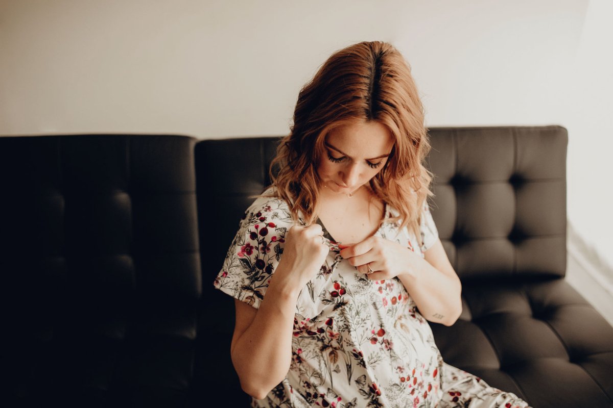 Three Little Tots Floral Mommy Labor and Delivery Nursing Hospital Gown - 