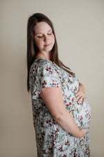 Three Little Tots Floral Mommy Labor and Delivery Nursing Hospital Gown - 