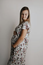 Three Little Tots Floral Mommy Labor and Delivery Nursing Hospital Gown - 