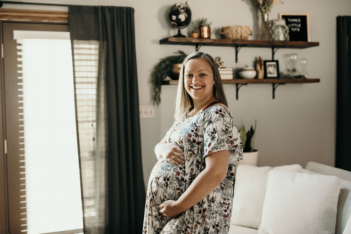 Three Little Tots Floral Mommy Labor and Delivery Nursing Hospital Gown - 