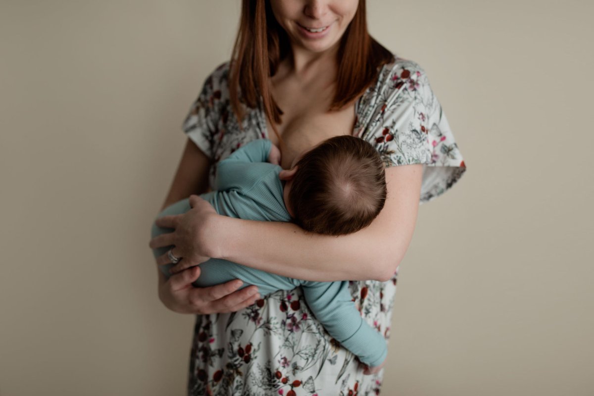 Three Little Tots Floral Mommy Labor and Delivery Nursing Hospital Gown - 