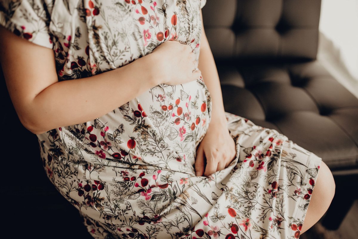 Three Little Tots Floral Mommy Labor and Delivery Nursing Hospital Gown - 