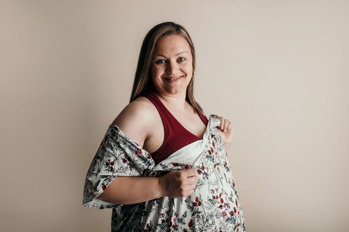 Three Little Tots Floral Mommy Labor and Delivery Nursing Hospital Gown - 