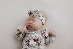 Three Little Tots Floral Newborn Knotted Baby Gown - 