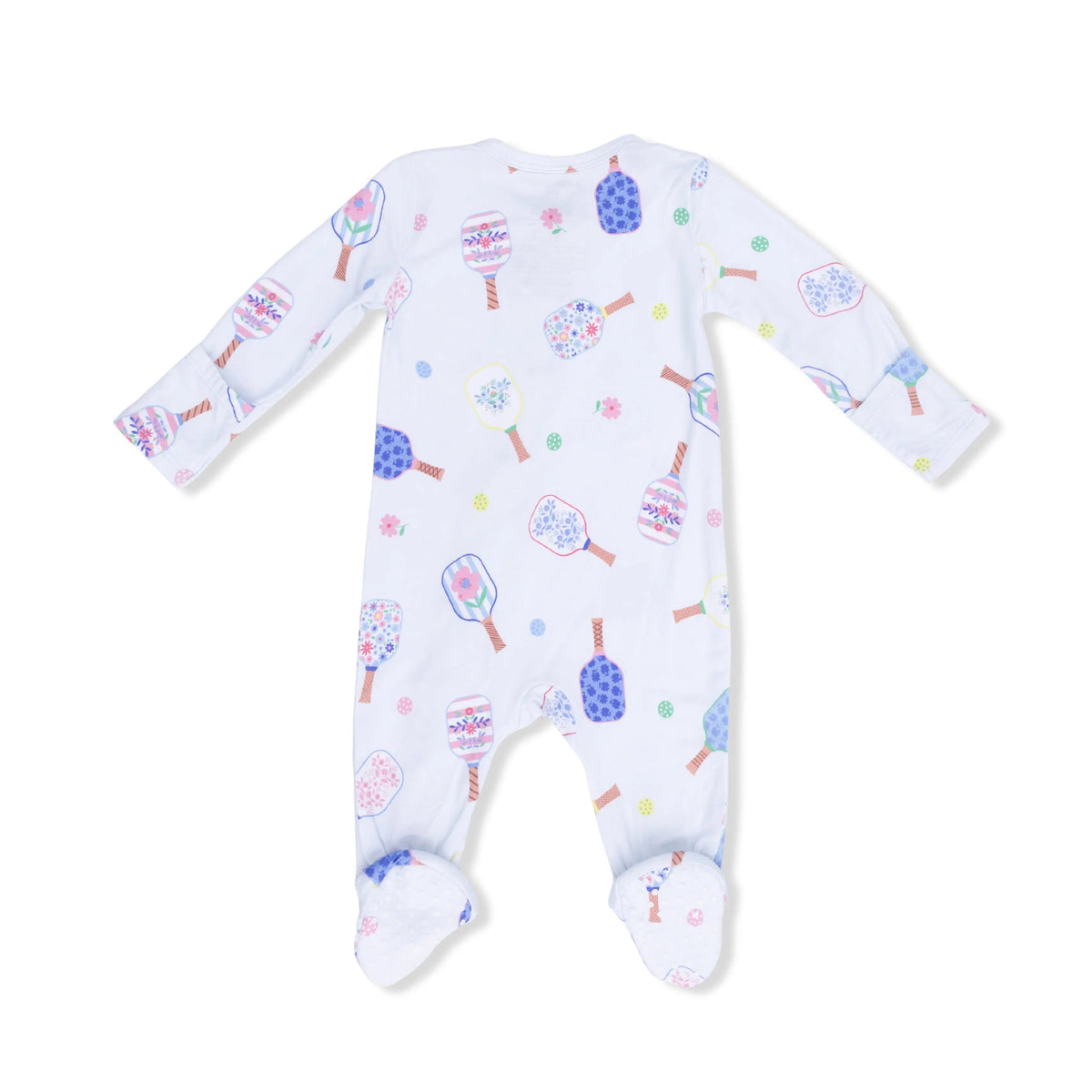 Angel Dear Floral Pickleball - 2 Way Zipper Footie - 