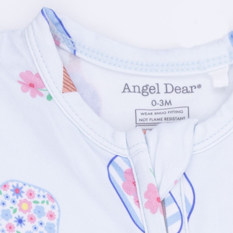 Angel Dear Floral Pickleball - 2 Way Zipper Footie - 