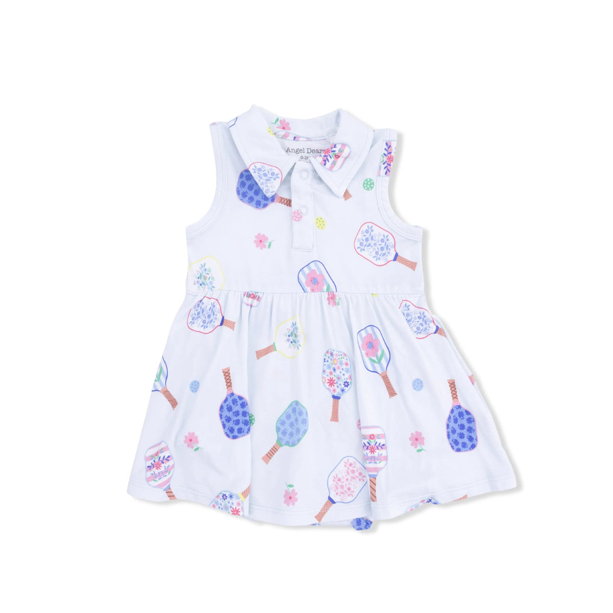 Angel Dear Floral Pickleball - Polo Tennis Dress - 