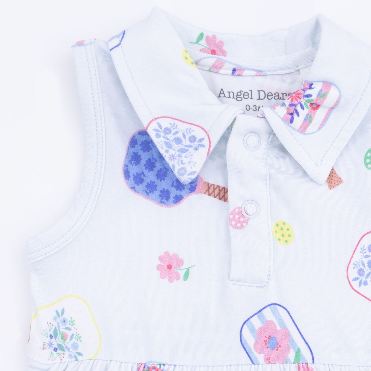 Angel Dear Floral Pickleball - Polo Tennis Dress - 