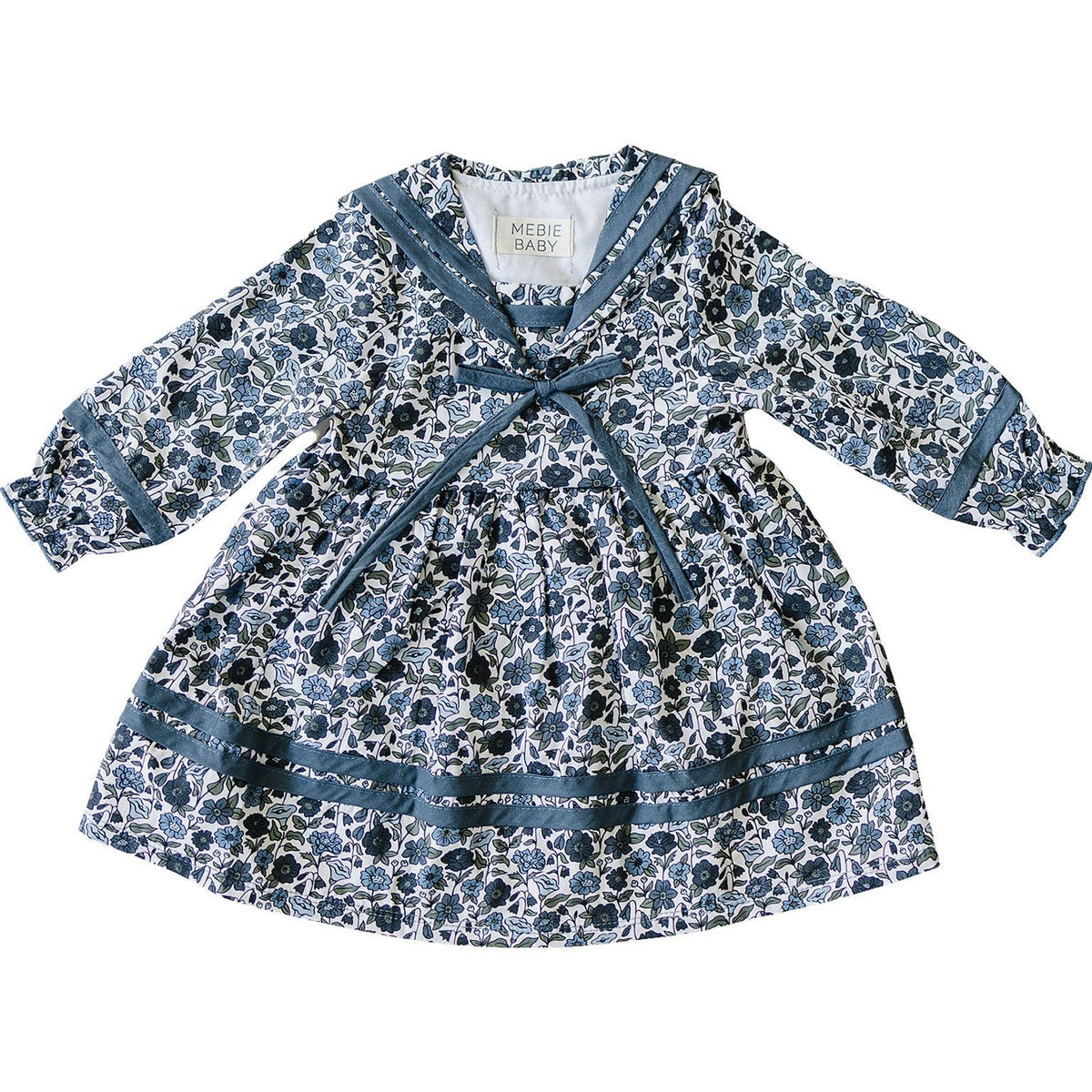 Mebie Baby Floral Sailor Dress - 