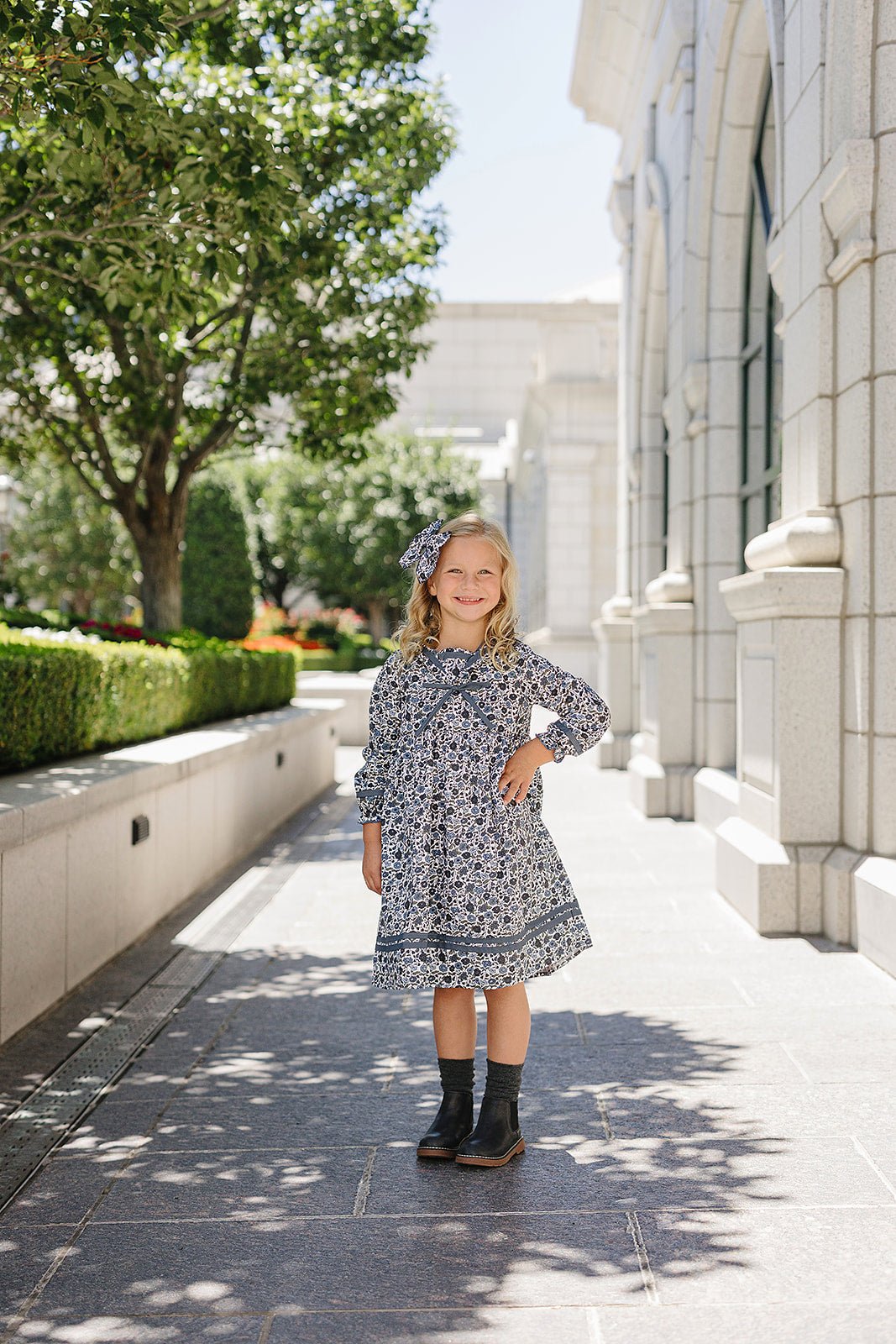 Mebie Baby Floral Sailor Dress - 