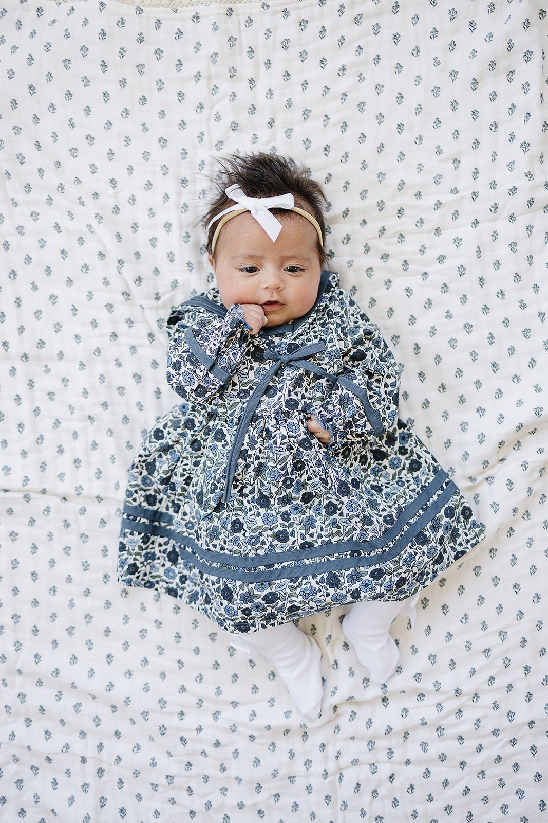 Mebie Baby Floral Sailor Dress - 