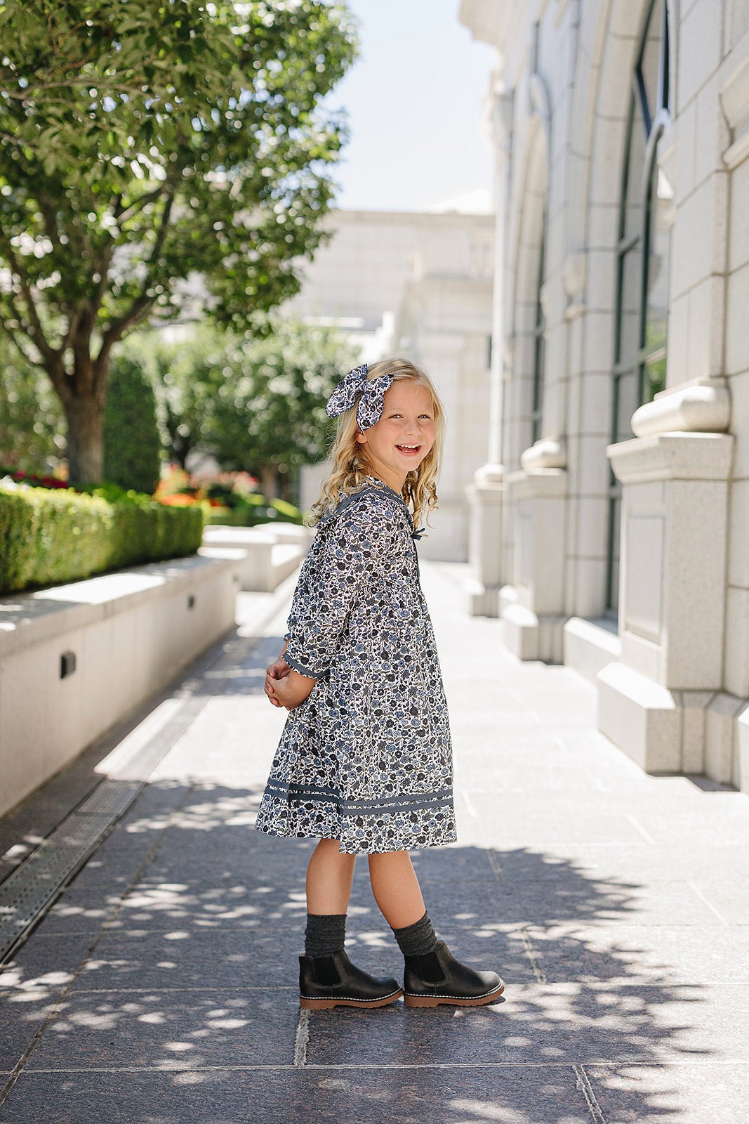 Mebie Baby Floral Sailor Dress - 