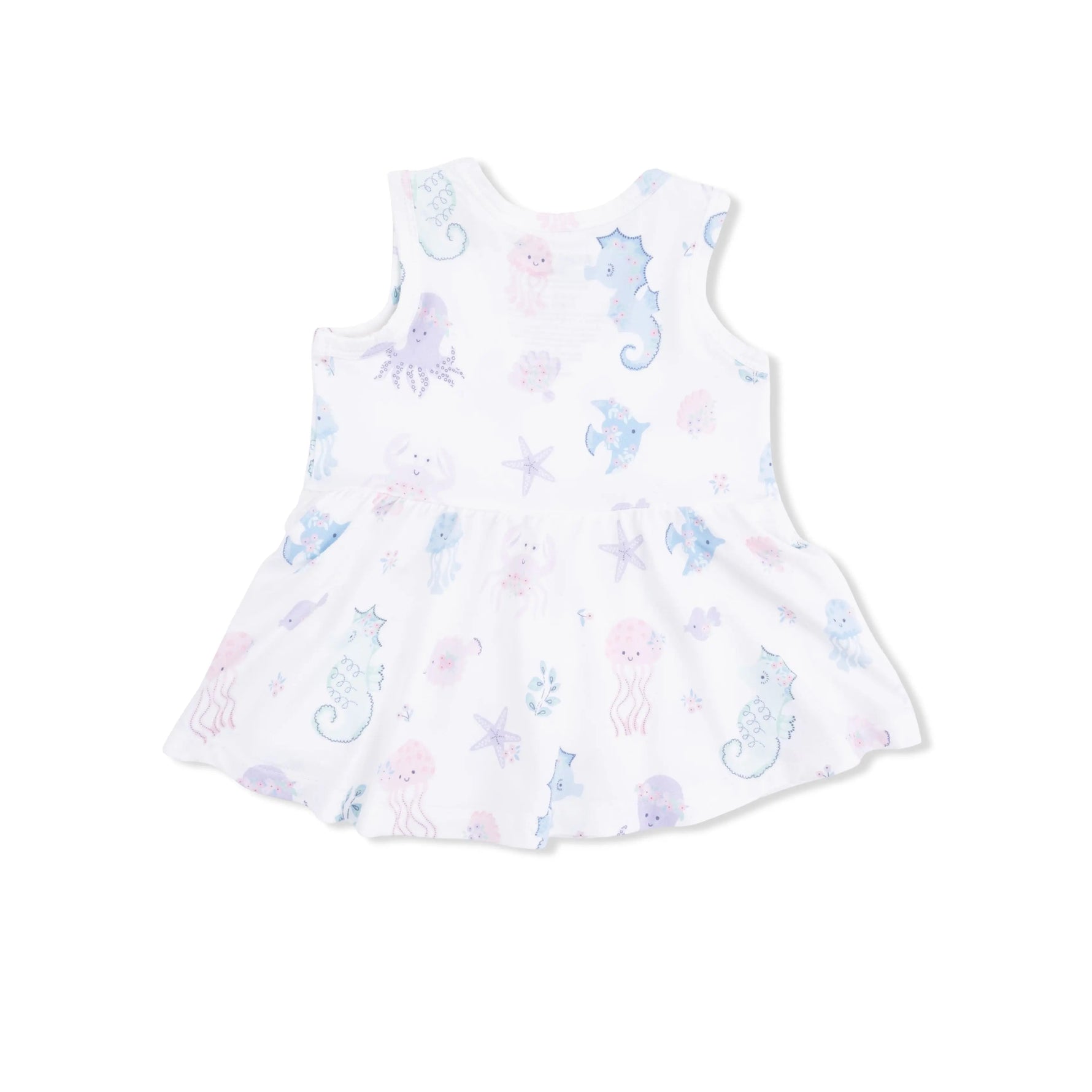 Angel Dear Floral Sea Creatures - Peplum Tank Top and Bike Short - 