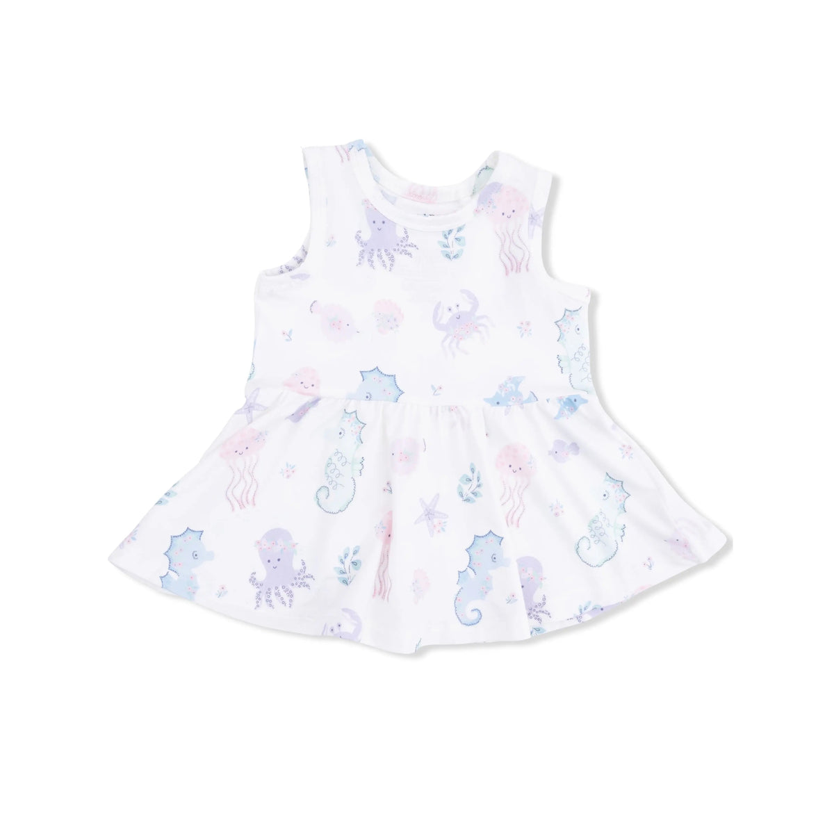 Angel Dear Floral Sea Creatures - Peplum Tank Top and Bike Short - 