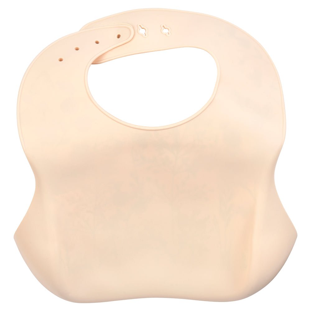 Three Little Tots Floral Silicone Bib with Crumb Catcher - 