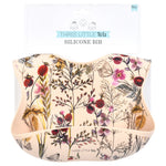 Three Little Tots Floral Silicone Bib with Crumb Catcher - 