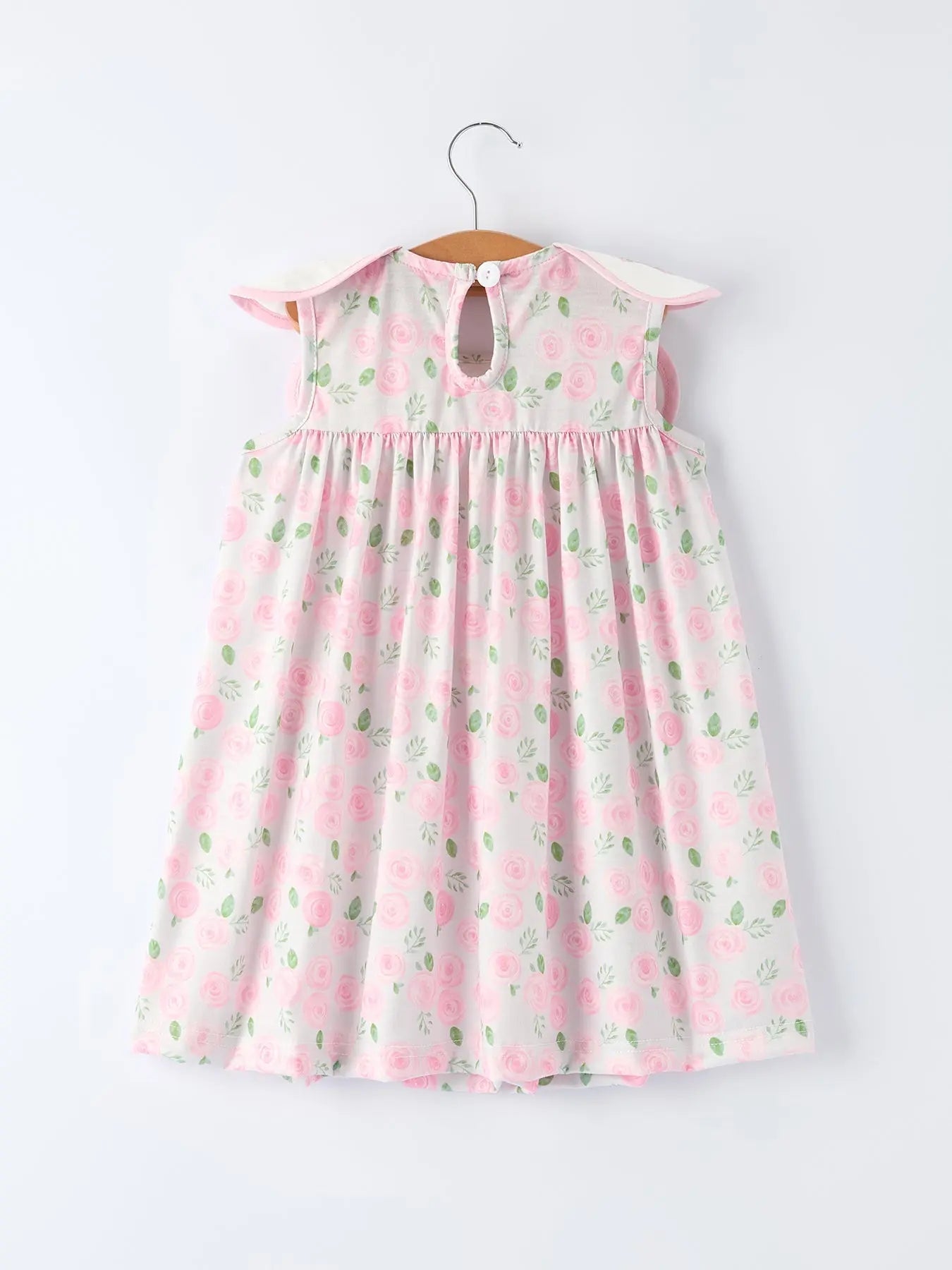 Rylee Faith Floral Smocked Peter Pan Collar Toddler Dress Rylee Faith Designs 