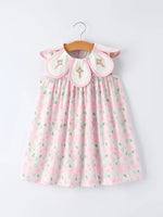 Rylee Faith Floral Smocked Peter Pan Collar Toddler Dress Rylee Faith Designs 
