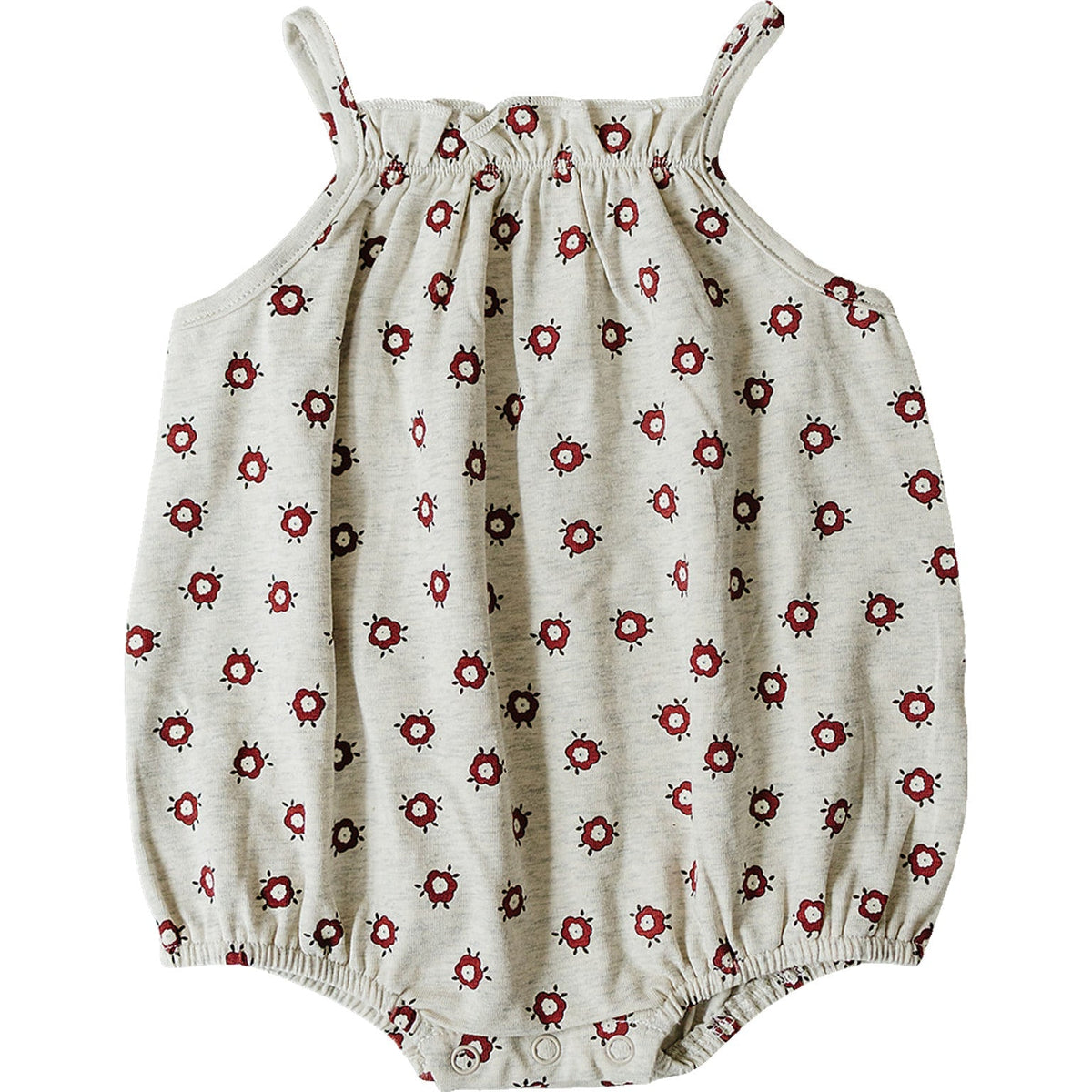 Mebie Baby Floral Tank Bubble Romper For Baby Cotton Spandex Lightweight - 