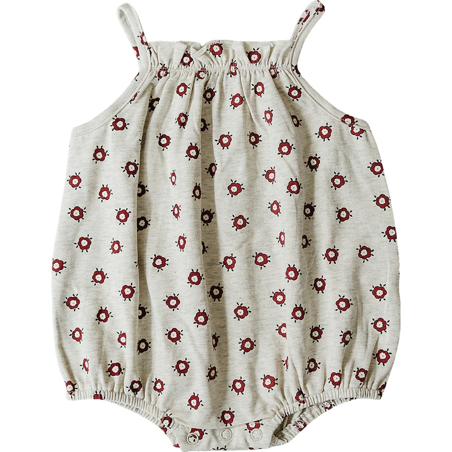 Mebie Baby Floral Tank Bubble Romper For Baby Cotton Spandex Lightweight - 