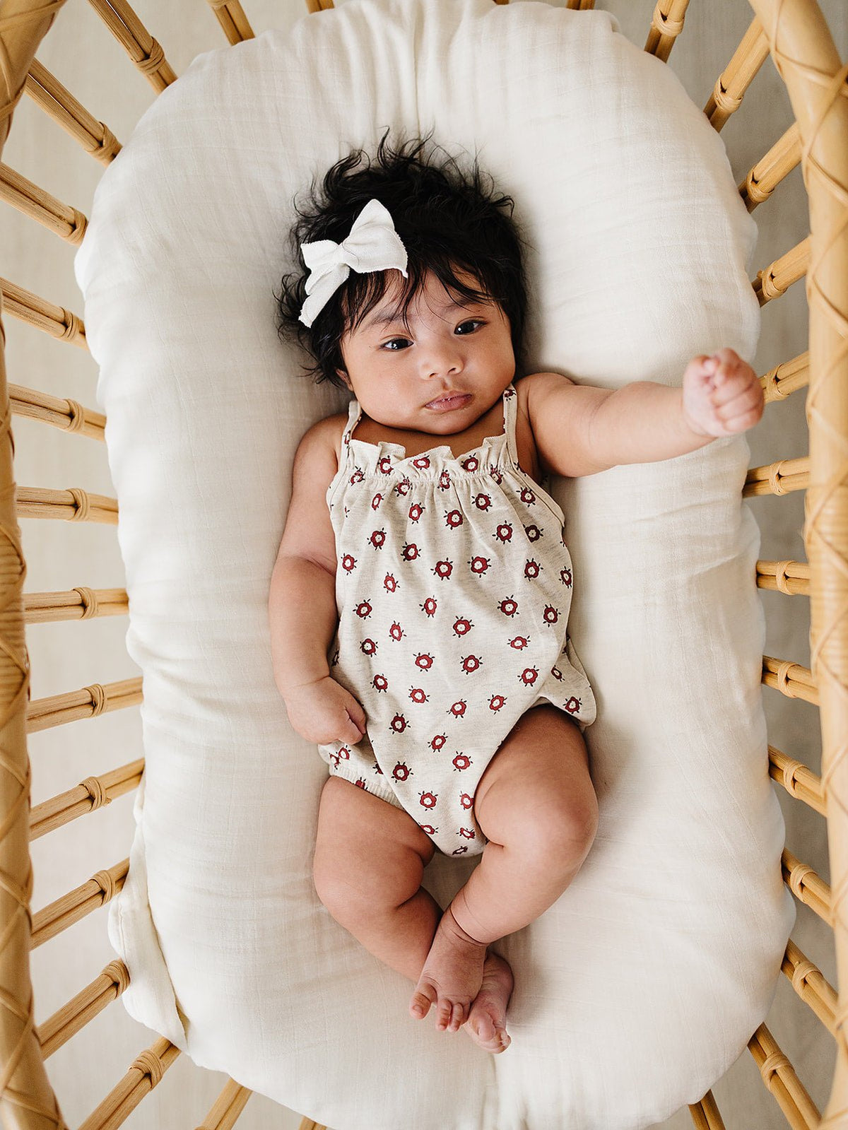 Mebie Baby Floral Tank Bubble Romper For Baby Cotton Spandex Lightweight - 