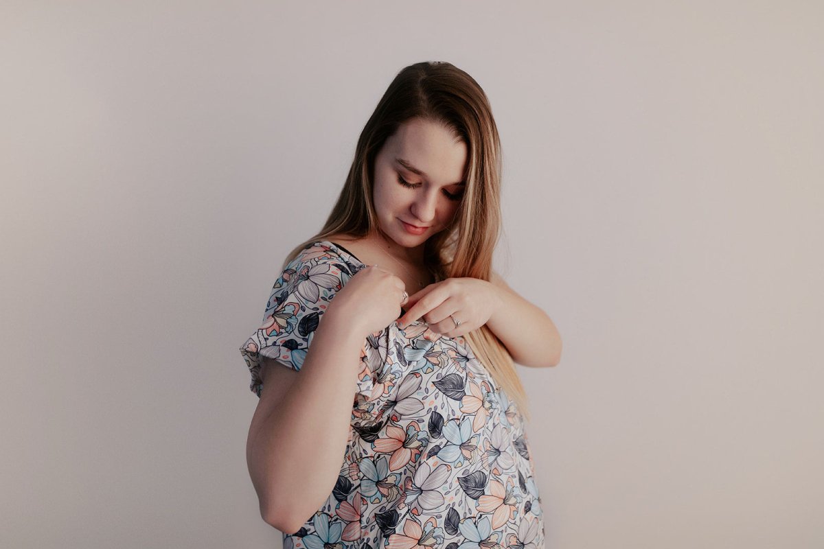 Three Little Tots Flower Bloom Labor and Delivery Nursing Hospital Gown - 