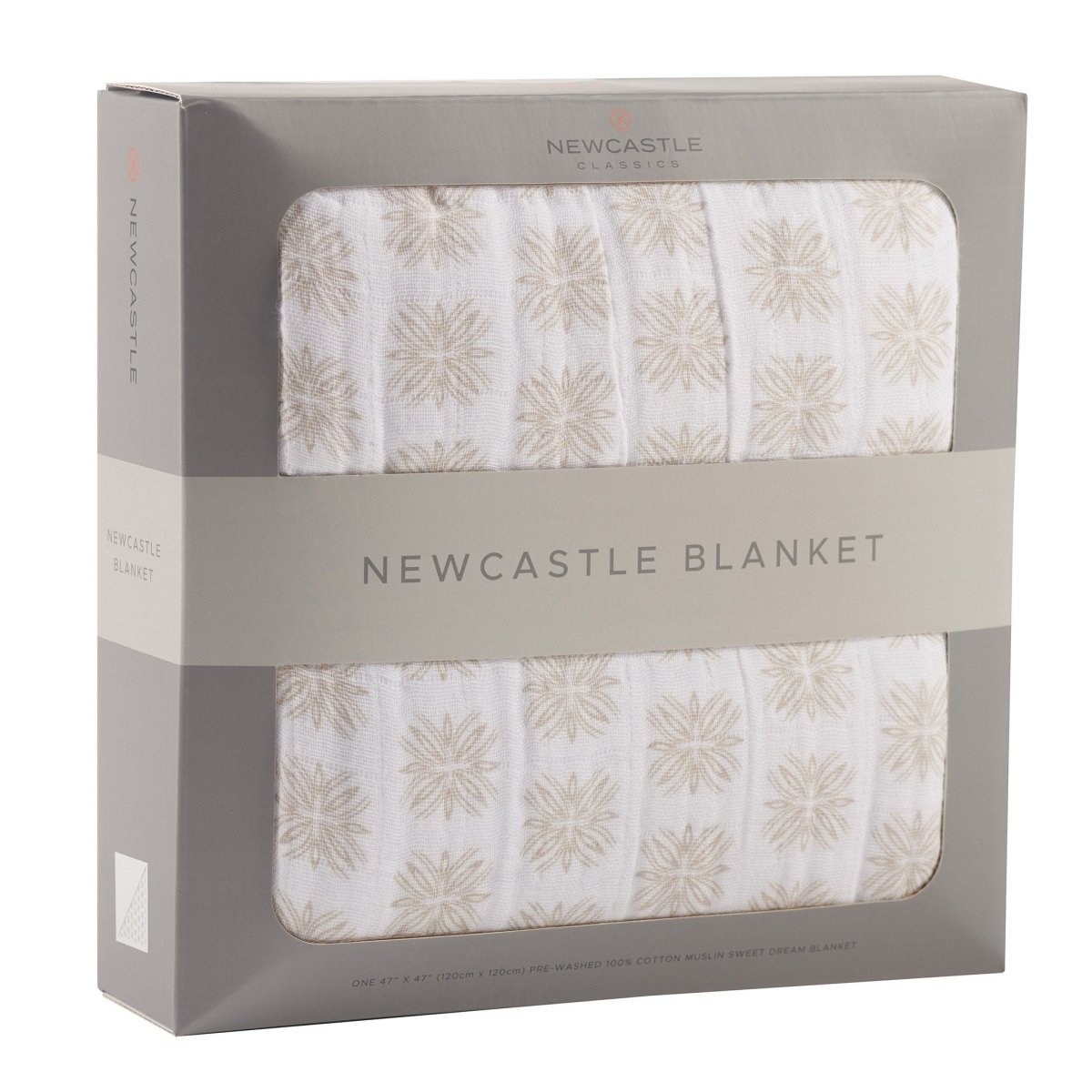 Newcastle Classics Flower Child Cotton Muslin Blanket with Four Layers for Cozy Kids - 