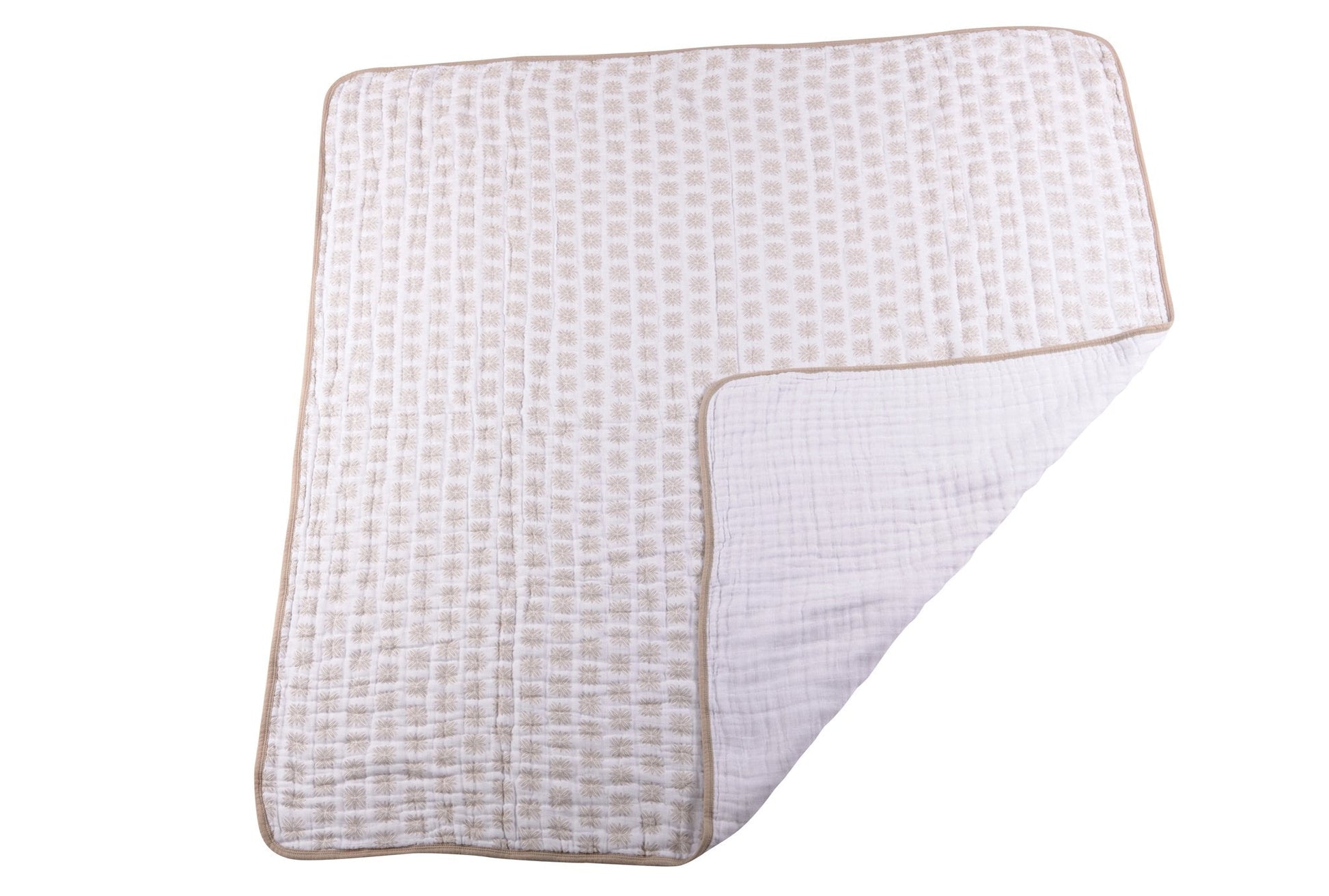 Flower Child Cotton Muslin Newcastle Blanket for Kids Soft Breathable Cuddly Four Layer Natural Cotton Newcastle Classics