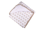 Soft organic cotton muslin baby blanket with a whimsical Flower Child floral print.