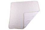 Soft organic cotton muslin baby blanket with a whimsical Flower Child floral print.