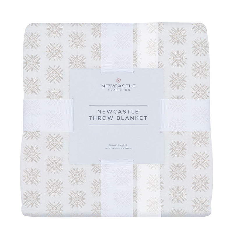 Flower Child Cotton Newcastle Throw Blanket 100 Percent Natural Cotton 50 Inch X 70 Inch Newcastle Classics