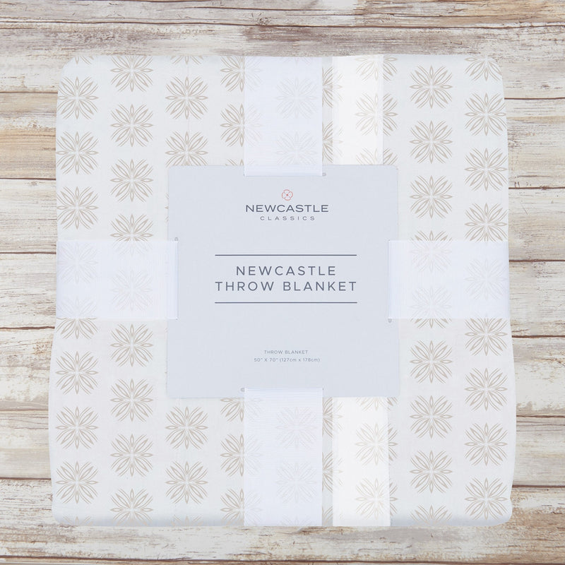 Flower Child Cotton Newcastle Throw Blanket 100 Percent Natural Cotton 50 Inch X 70 Inch Newcastle Classics