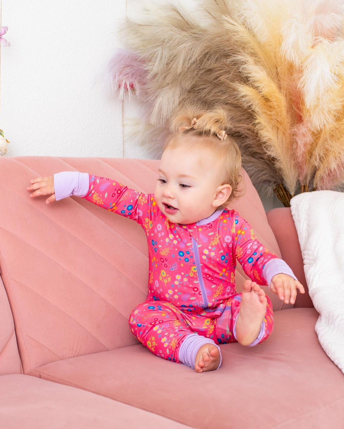 Flower Confetti Convertible Coverall by Bestaroo