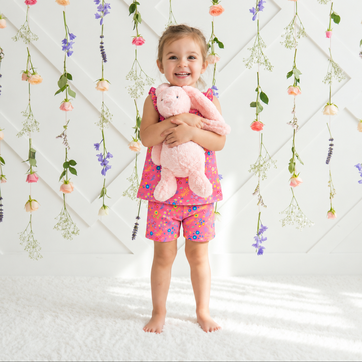 Flower Confetti Flutter Tank & Shorts by Bestaroo