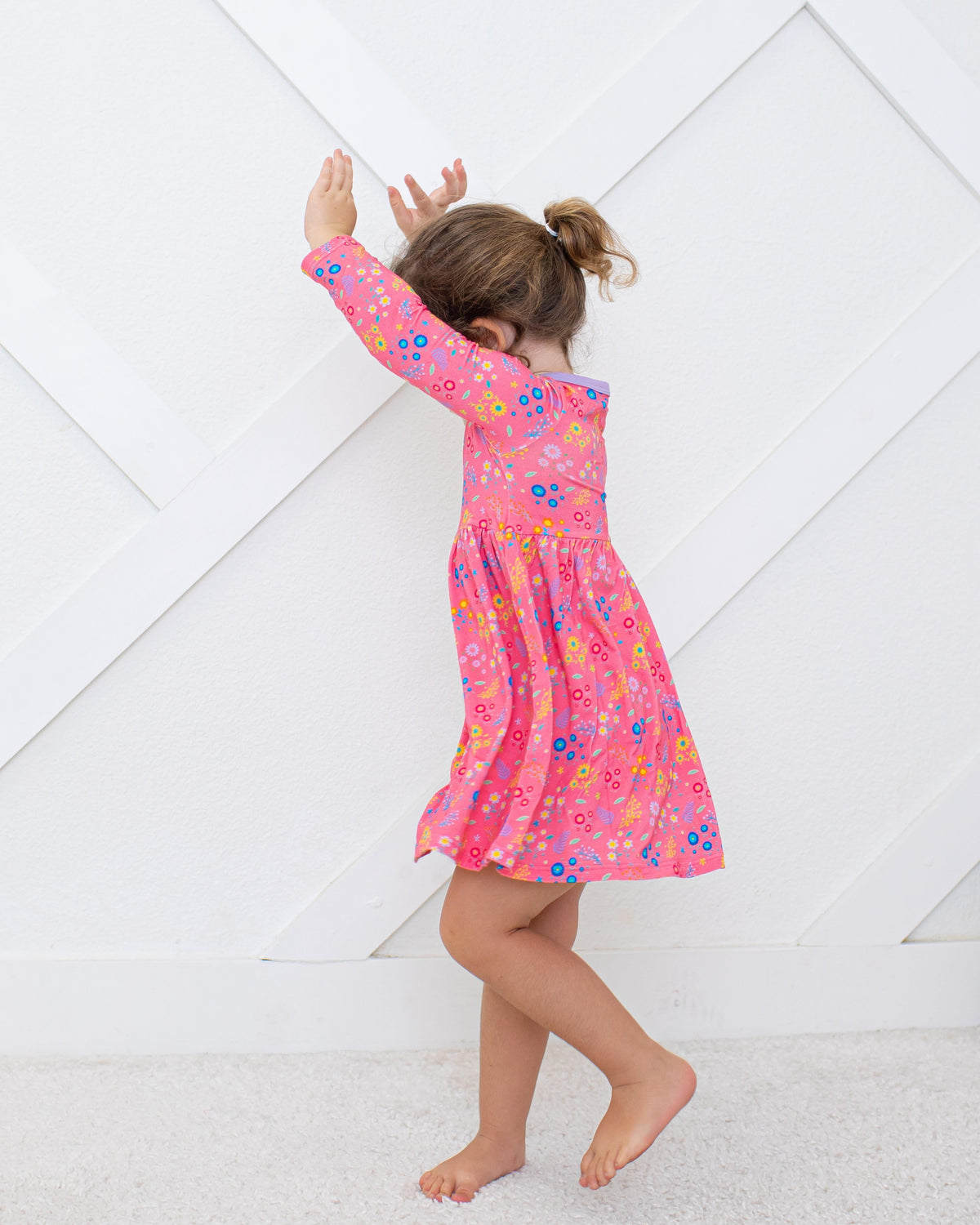 Flower Confetti L/S Dress by Bestaroo