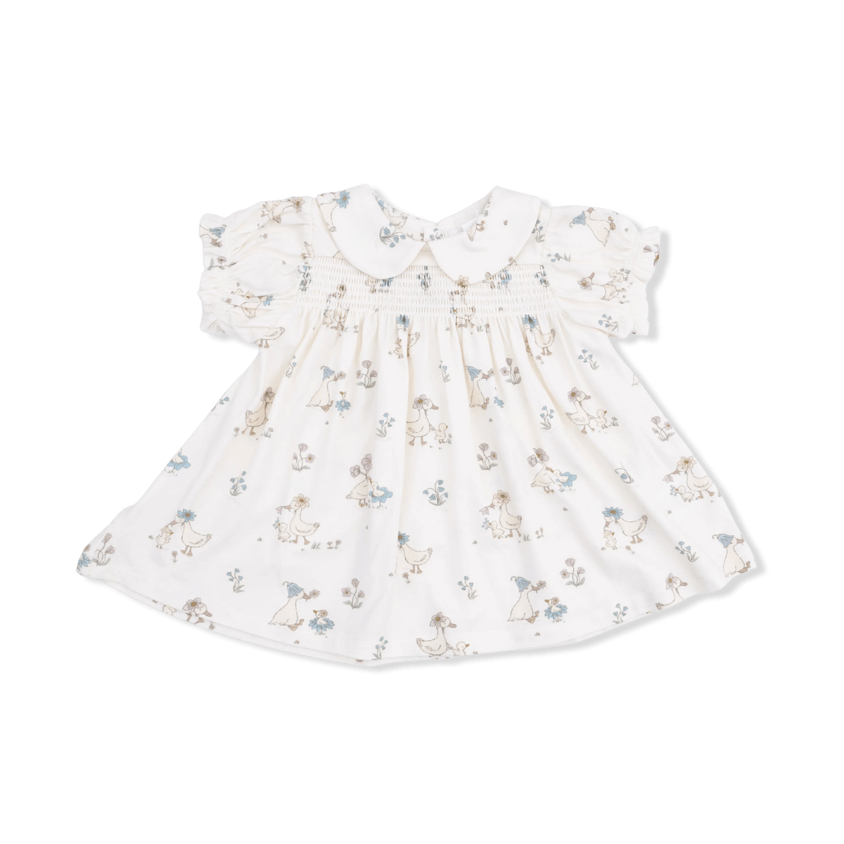 Angel Dear Flower Ducklings - Smocked Dress Set with Headband - 