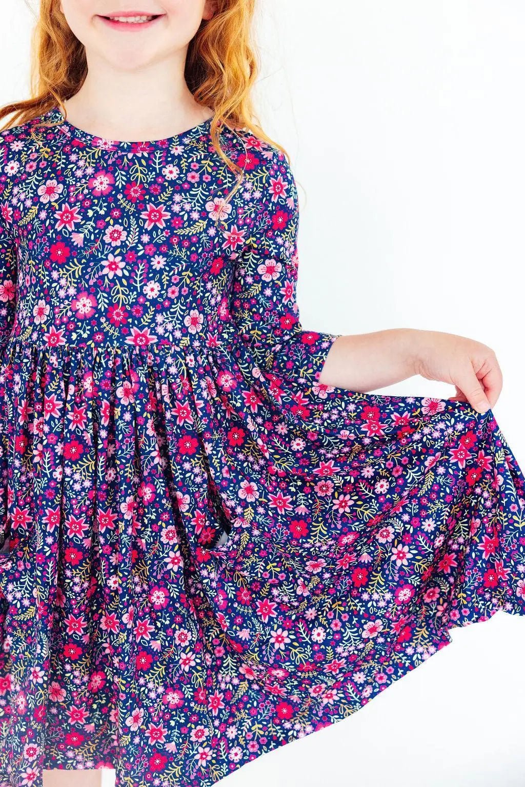 Mila & Rose ® Flower Farm 3/4 Sleeve Pocket Twirl Dress - 
