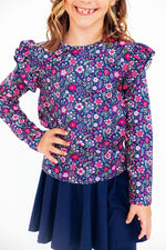Mila & Rose ® Flower Farm L/S Ruffle Tee - 