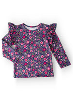 Mila & Rose ® Flower Farm L/S Ruffle Tee - 