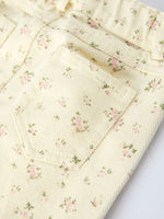 Rylee Faith Designs Flower Letter Girl Short Sleeve Top Denim Skirt Set - 