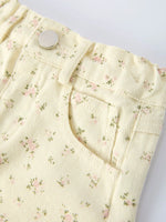Rylee Faith Designs Flower Letter Girl Short Sleeve Top Denim Skirt Set - 
