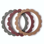 Mushie Flower Teether Bracelet for Babies - Non - Toxic Food Grade Silicone Soothing Grip - Everetts Place Boutique - 