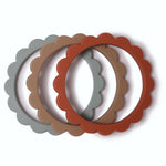 Mushie Flower Teether Bracelet for Babies - Non - Toxic Food Grade Silicone Soothing Grip - Everetts Place Boutique - 