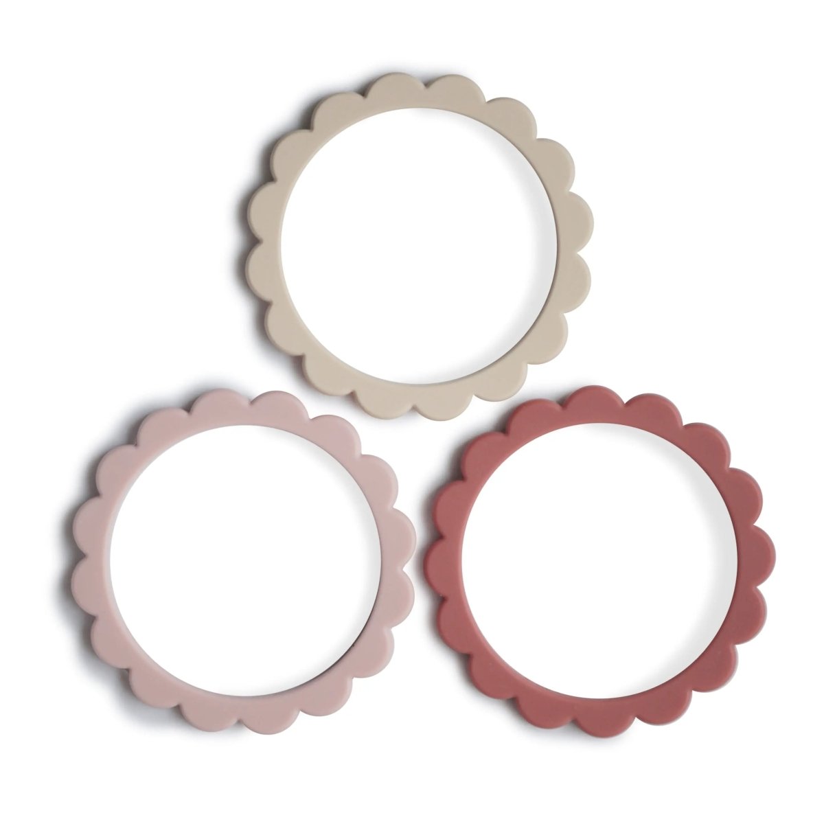 Mushie Flower Teether Bracelet for Babies - Non - Toxic Food Grade Silicone Soothing Grip - Everetts Place Boutique - 