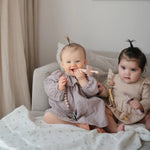 Mushie Flower Training Toothbrush for Kids - Soft Silicone Bristles for Gentle Cleaning and Gum Stimulation -