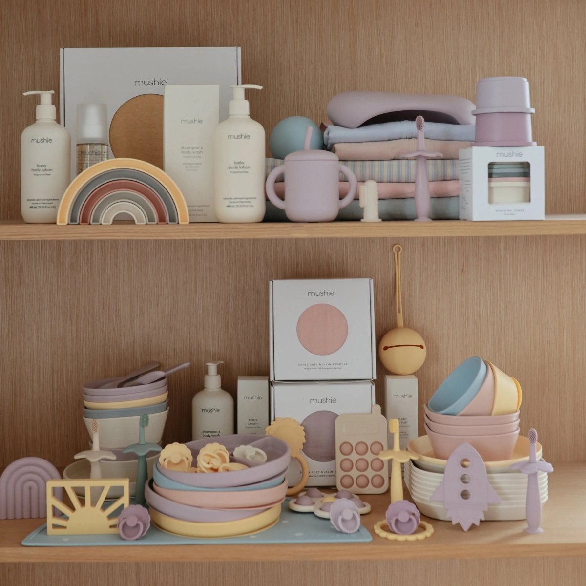 Mushie Flower Training Toothbrush for Kids - Soft Silicone Bristles for Gentle Cleaning and Gum Stimulation -