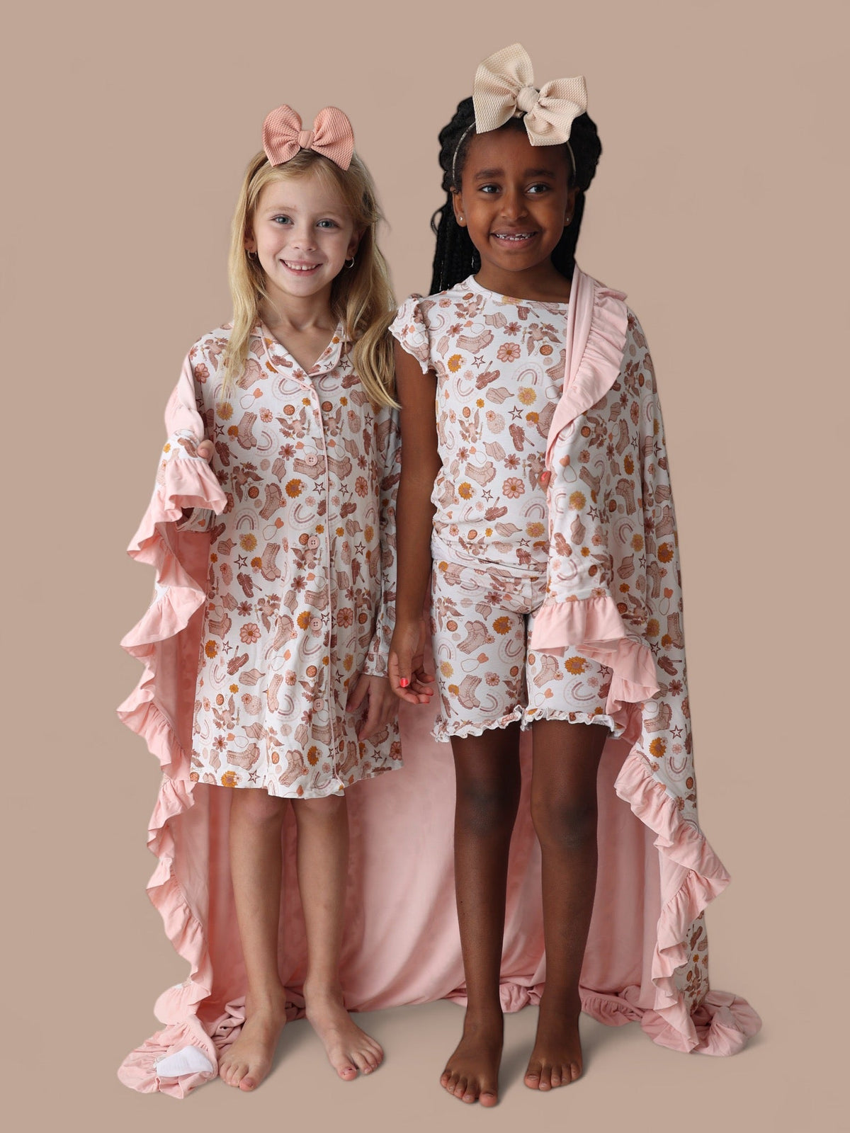 DREAM BIG LITTLE CO FLOWERS AND BOOTS DREAM RUFFLE SHORT SETEveretts Place