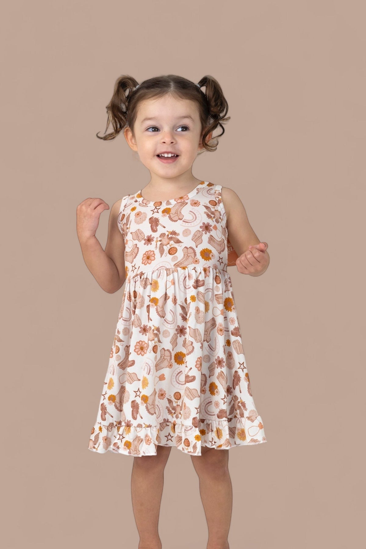DREAM BIG LITTLE CO FLOWERS AND BOOTS DREAM TANK RUFFLE DRESSEveretts Place
