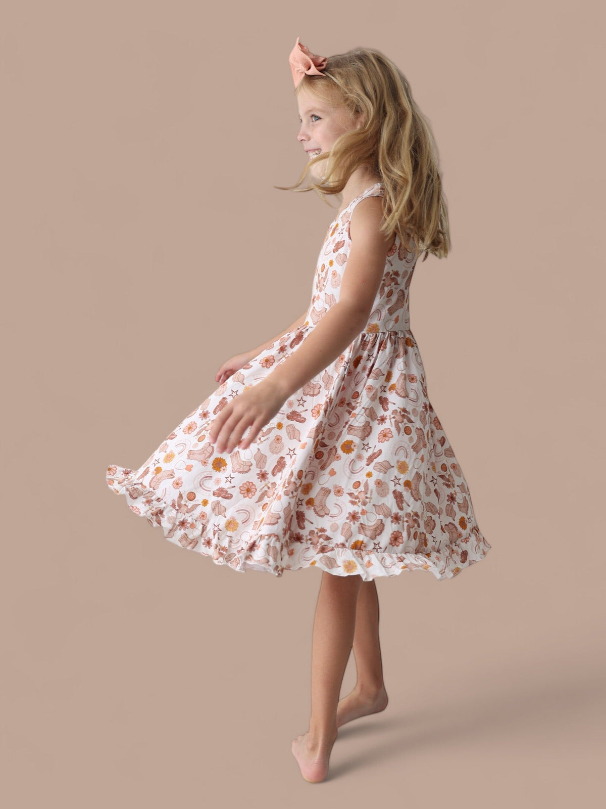 DREAM BIG LITTLE CO FLOWERS AND BOOTS DREAM TANK RUFFLE DRESSEveretts Place