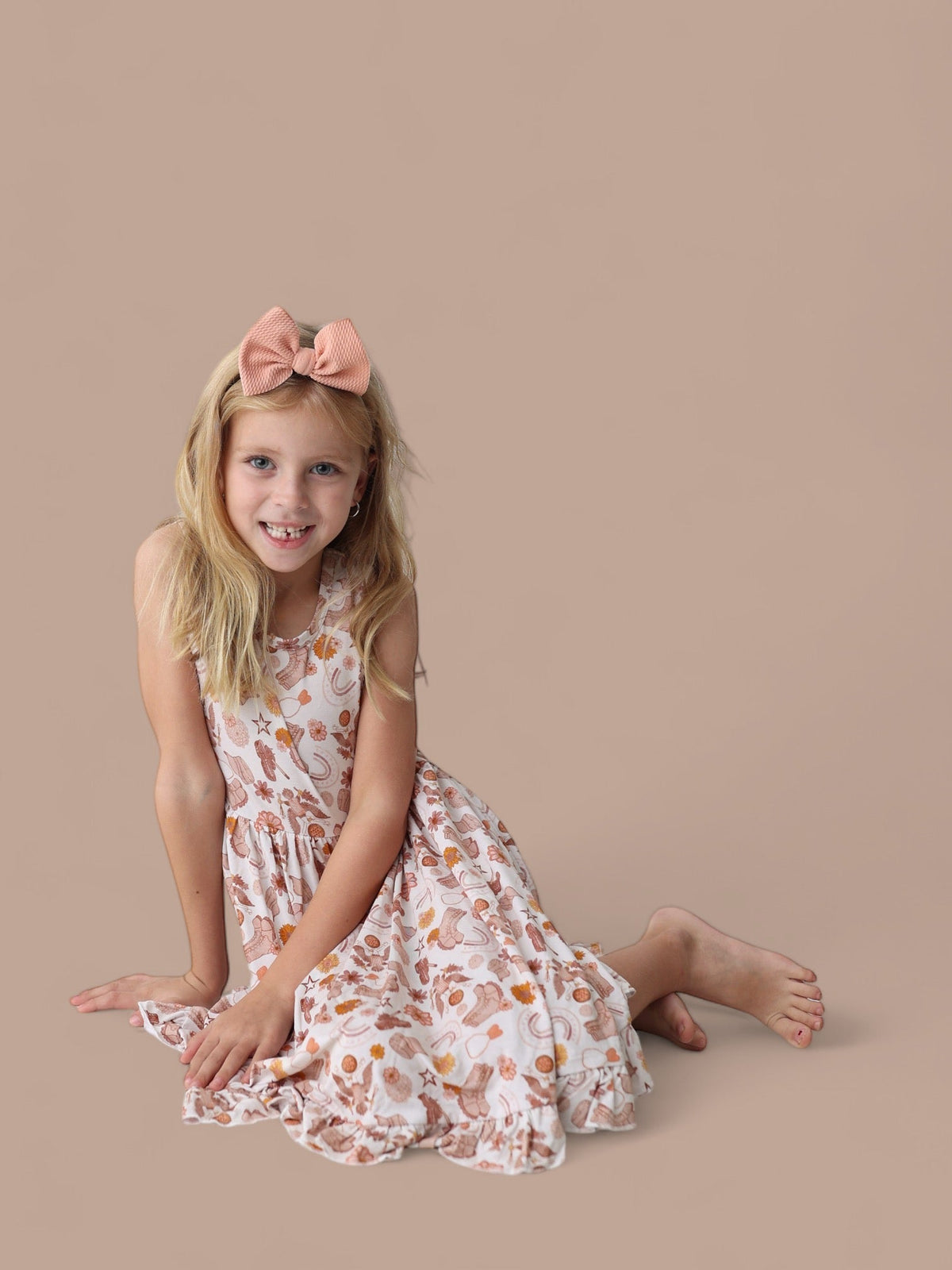 DREAM BIG LITTLE CO FLOWERS AND BOOTS DREAM TANK RUFFLE DRESSEveretts Place